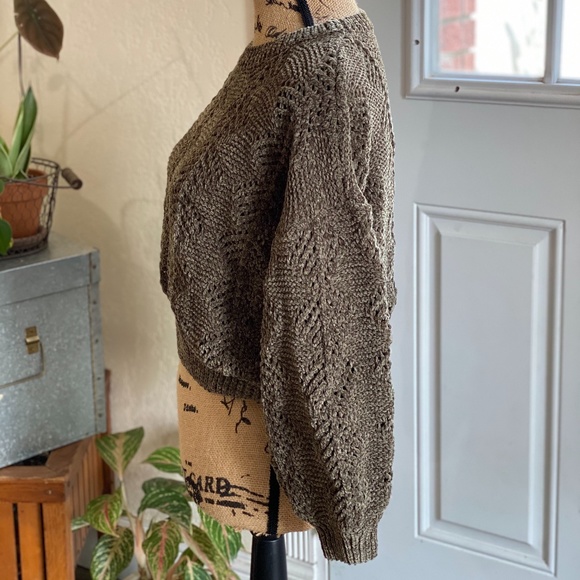 Small Olive Green POL Sweater - Picture 3 of 7